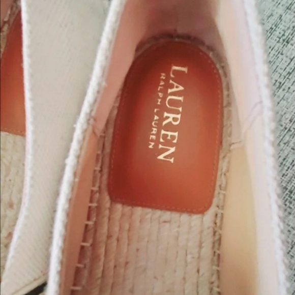 Lauren Ralph Lauren Cream Espadrilles Classic Design - Picture 5 of 8